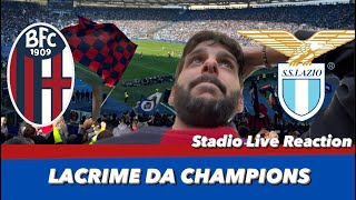 Lazio Bologna 12 Stadio Live Reaction ❤️💙 LACRIME DA CHAMPIONS COSA ABBIAMO FATTO [upl. by Eenal830]