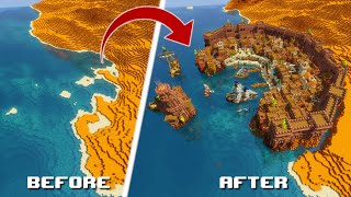 Minecraft Building A Fortified Mesa Port City [upl. by Dahs]