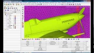 CFD Spitfire analysis Part2 Preprocessor Mesh of the model [upl. by Anawek995]