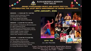 Music Festival12th Jan 2024Ramakrishna Mission New Delhi [upl. by Atinit]