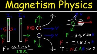 Magnetism Magnetic Field Force Right Hand Rule Amperes Law Torque Solenoid Physics Problems [upl. by Rosemari]