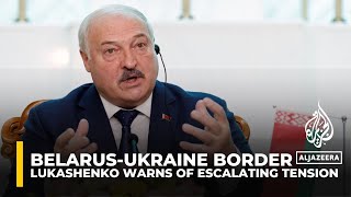 Belarus says Ukraine amassing troops at border amid incursion into Russia [upl. by Vicki]