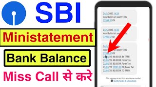 how to check sbi bank balance mini statement by missed call or sms  sbi ka mini statement nikale [upl. by Manheim994]