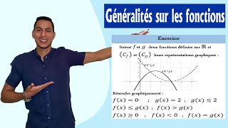 généralités sur les fonctions 1 bac exercices  resolution graphique equation et inequation fonction [upl. by Naeruat]