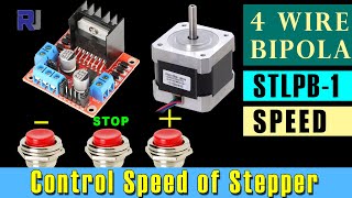 Control Speed of Stepper Motor using L298N with Push Button Switches STLPB01 [upl. by Spielman422]