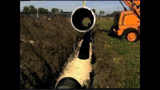 HDPE Pipe Installation Trench Preparation Part 1 [upl. by Wirth39]