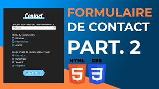 FORMULAIRE DE CONTACT DESIGN  HTML amp CSS  PART 2 [upl. by Nnaytsirk]