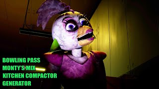 FNAF Security Breach  Decomission Chica Guide Montys Mix Kitchen Compactor Locations [upl. by Aimet]