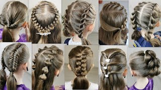 10 easy hairstyles for short hair Very cute and nice hairstyles [upl. by Dell]