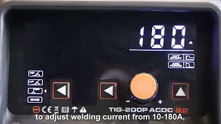 TIG200E ACDC LED  portable ACDC single and dual voltage is optional [upl. by Ahsimal]