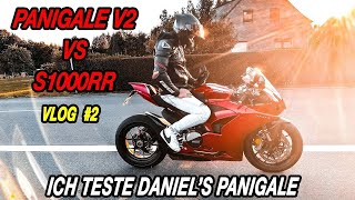 Panigale V2 Vs S1000RR Top Speed Testing  Exaust sound on road  Vlog2 [upl. by Hafital583]