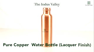 Pure Copper Water Bottle 1 Litre  The Indus Valley  Healthy Drinkware [upl. by Adnana544]