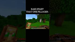 Every raid starts that one pillager be like shorts minecraft memes trending viralvideo [upl. by Harelda]