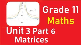 Grade 11 Maths Unit 3 Part 6 homogeneous system of linear equations and inverse of square matrix [upl. by Lubow]