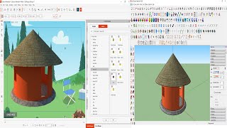 Create Hut Props for Cartoon Animator 4 by using SketchUp to draw [upl. by Ri]