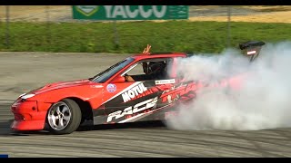 Roger Hutcheon 2JZ 180SX  TTDA Drifting Rd2 at Wallerfield 2024 [upl. by Odnavres]