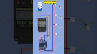 Time control switch with multiple street lights  street light  automatic light switch time switch [upl. by Klenk]