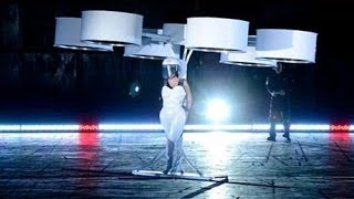 Lady Gaga Flying Dress quotthe Volantisquot Test Demo at New York 11102013 [upl. by Dido]