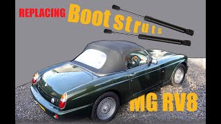 MG RV8 Boot lid Strut Replacement [upl. by Kcirdlek]