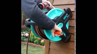 Garden wall mounted hose reel cart [upl. by Lopez896]