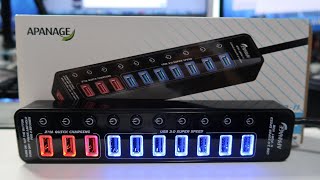 Apanage 11 Port 74 USB 30 Super Speed Hub Unboxing [upl. by Sage464]