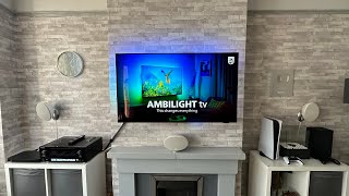 Philips OLED Ambilight lighting daytime test BRIGHT enough [upl. by Ahsitra401]