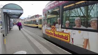 Straßenbahn Karlsruhe zum Faschingsumzug Durlach  quotNiederflurwagenballettquot [upl. by Rosemaria]