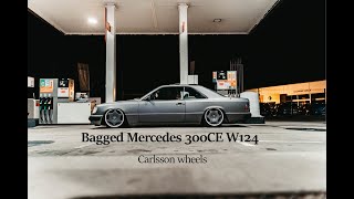 Bagged Mercedes 300CE W124 w Carlsson wheels [upl. by Jack]