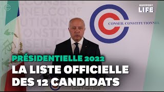 Présidentielle 2022 voici la liste officielle des 12 candidats à lElysée [upl. by Carola391]