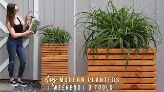 EASY DIY PLANTERS IN 1 WEEKEND amp WITH 3 POWER TOOLS [upl. by Harper941]