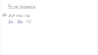 Factoring Trinomials Part 2 [upl. by Laehcim725]