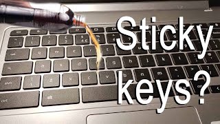 How to clean sticky keyboard keys [upl. by Kwarteng835]