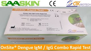 OnSite® Dengue IgGIgM Combo Rapid Test  UNBOXING  CTK Biotech [upl. by Erik]