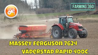 Seeding 2023  Massey Ferguson 7624 amp Väderstad Rapid 400C seeder [upl. by Torrence34]