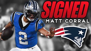 Patriots Sign former Panthers QB Matt Corral [upl. by Ayetal]