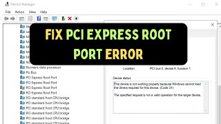 How To Fix PCI Express Root Port Error in Windows 11 [upl. by Cos]