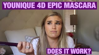 YOUNIQUE 4D EPIC MASCARA REVIEW [upl. by Horlacher118]