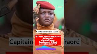 Capitaine Ibrahim Traoré quotSi vous voulez redresser la barque dun tel pays il faut accepter sévirquot [upl. by Avrom]