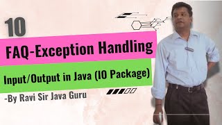 10  FAQ on Exception Handling InputOutput in Java amp Introduction to IO Package [upl. by Eberta]