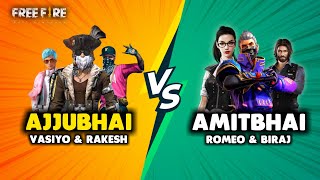 Three vs Three Best Game with Rakesh Vasiyo Romeo and Amitbhai  Garena Free Fire [upl. by Rennob]