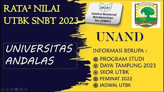 SKOR UTBK SNBT MASUK UNAND 2023  DAYA TAMPUNG DAN PEMINAT [upl. by Angelle]