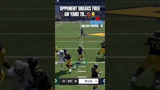 Opponent Breaks Free 68 Yards For TD🚫🤦‍♂️ collegefootball shorts trending subscribe views [upl. by Lodie]