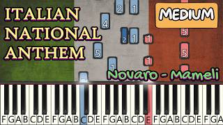 ITALY NATIONAL ANTHEM Inno di Mameli  PIANO TUTORIAL [upl. by Pepito]