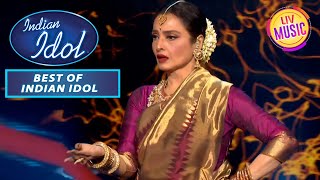 Rekha Ji ने Stage पर आकर दिया एक शानदार Performance  Best Of Indian Idol Season 12 [upl. by Ytrebil]