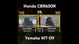 Honda CBR650R 🆚️ Yamaha MT09 dragracing everfullspeed dragrace [upl. by Qirat]