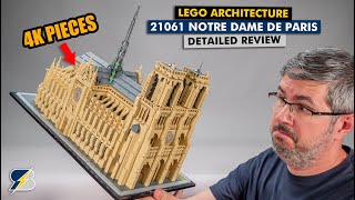 LEGO Architecture 21061 NotreDame de Paris detailed building review [upl. by Sayette]