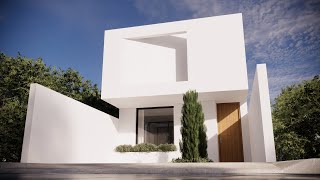 Ein minimalistisches Haus mit 3 Schlafzimmern 25 Bädern und einem Innenhof minimalismus [upl. by Nosiddam]