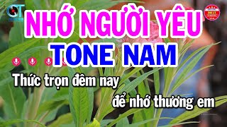 Karaoke Nhớ Người Yêu Tone Nam  Bm  Nhạc Sống Hay  Đại Lý Karaoke [upl. by Recnal]