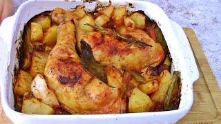 LA RICETTA DEL POLLO AL FORNO CON PATATE PIU SAPORITO CHE ABBIA MAI CUCINATO [upl. by Raphaela]