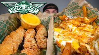 EATING WINGSTOP MUKBANG TENDERS VOODOO FRIES RANCH  MORE [upl. by Boser]